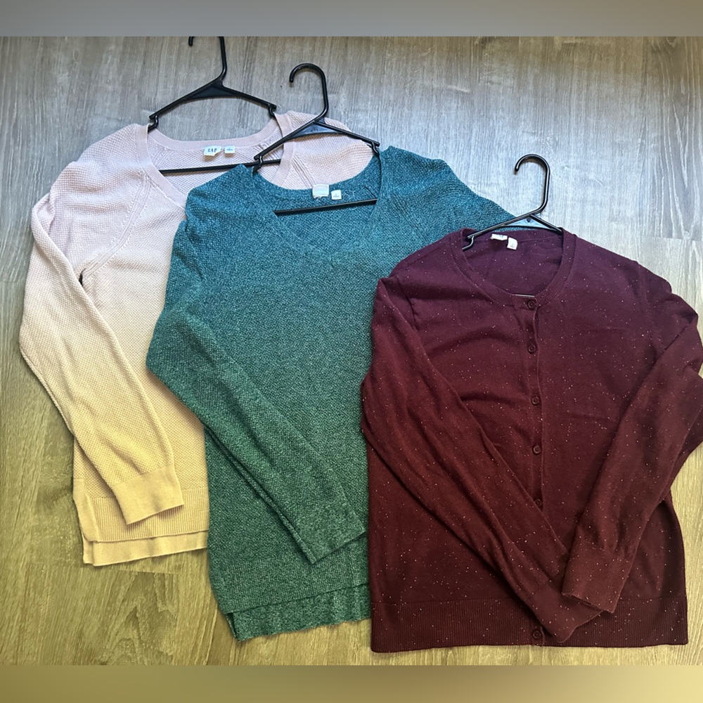 GAP sweaters and cardigan. SIZE L